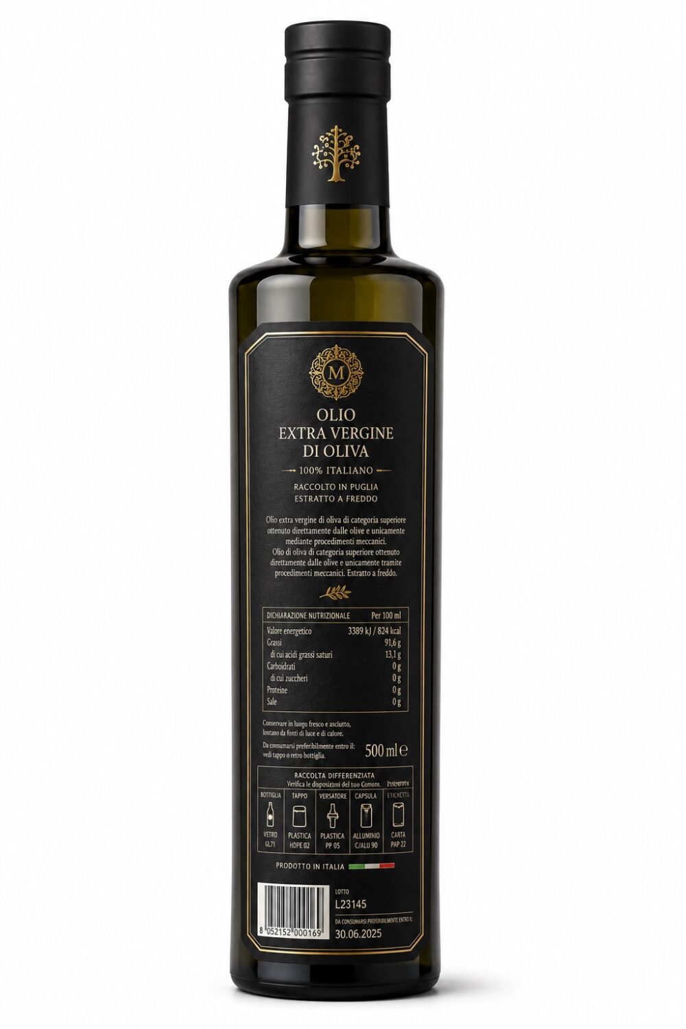 Olio Extravergine di Oliva 100% Italiano